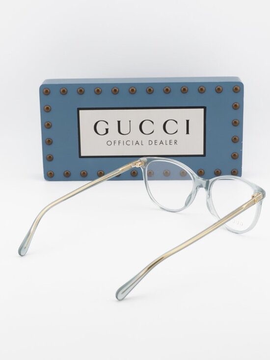 Gucci GG0550O 014 Cat Eye 51mm Eyeglasses - Shiny Grey main image 10